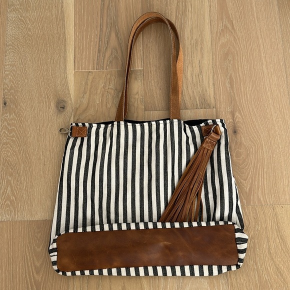 Noonday Collective Valencia Tote Beach Bucket Summer Travel Bag Leather Bohemian - Picture 10 of 14